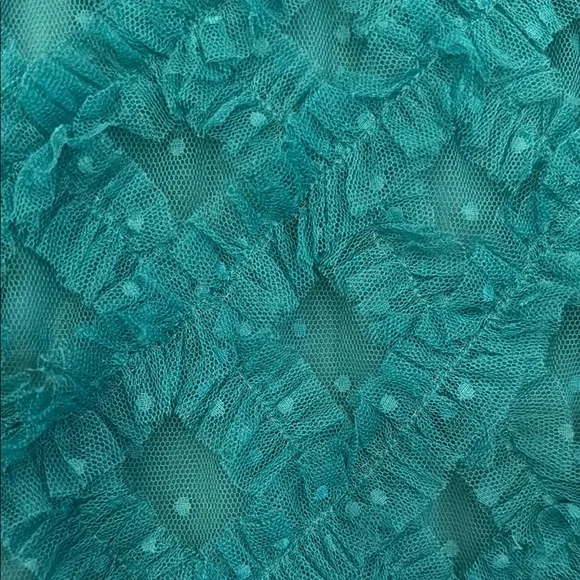 Elegant Teal Ruffle Dress - Picture 3 of 4